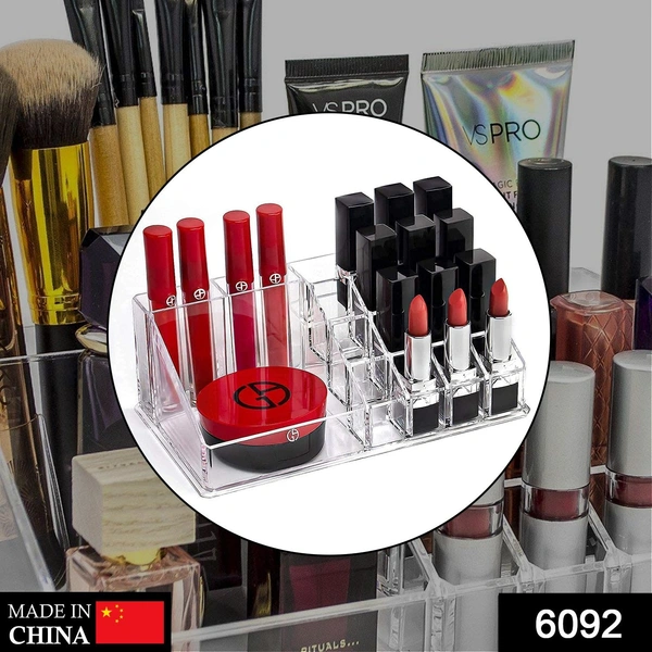 Shubh Luxmi 6092 Cosmetic Organiser 16 Compartment Cosmetic Makeup Storage Organiser Box - multi coloured, 503
