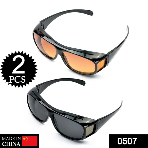 Shubh Luxmi 0507 Night HD Vision Driving Anti Glare Eyeglasses - multi coloured, 162