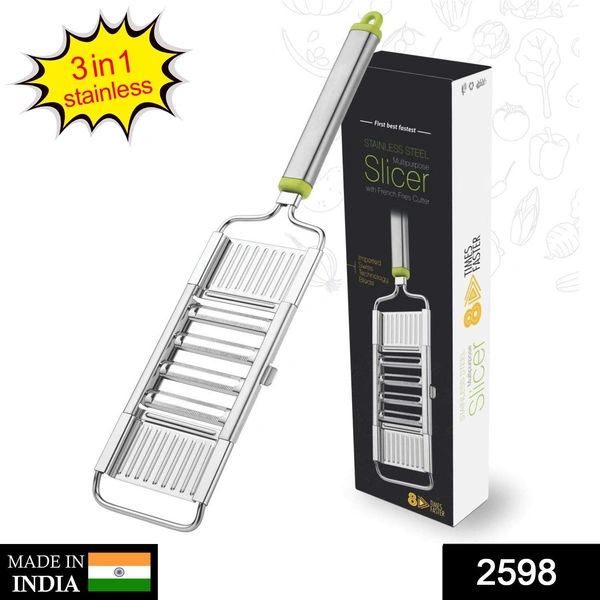 Shubh Luxmi 2598 Multipurpose 3 in1 Stainless Steel Grater and Slicer - multi coloured, 320