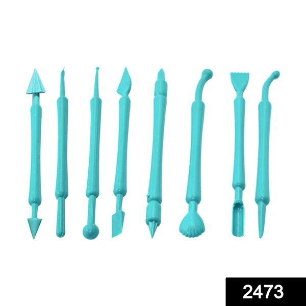 Shubh Luxmi 2473 Fondant Cake Decor Flower Sugar Craft Modelling Tools Clay Mould (8PC-Set) - multi coloured, 58
