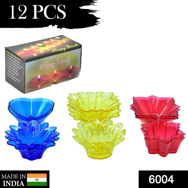Shubh Luxmi 6004 Plastic Candle Cup with Multi Shape  (Multicolor) - multi coloured, 240