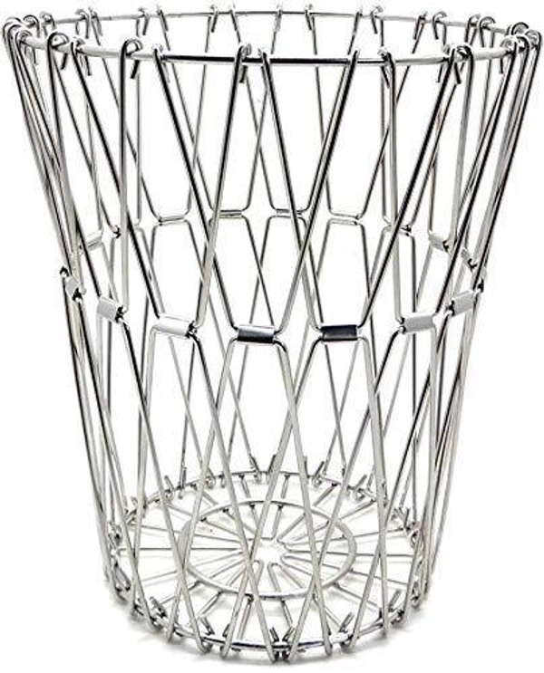Shubh Luxmi 3040 Multipurpose Fruit Basket Stainless Steel Wire Bowl Foldable Basket for Vegetable / Fruits / Dining - multi coloured, 1024