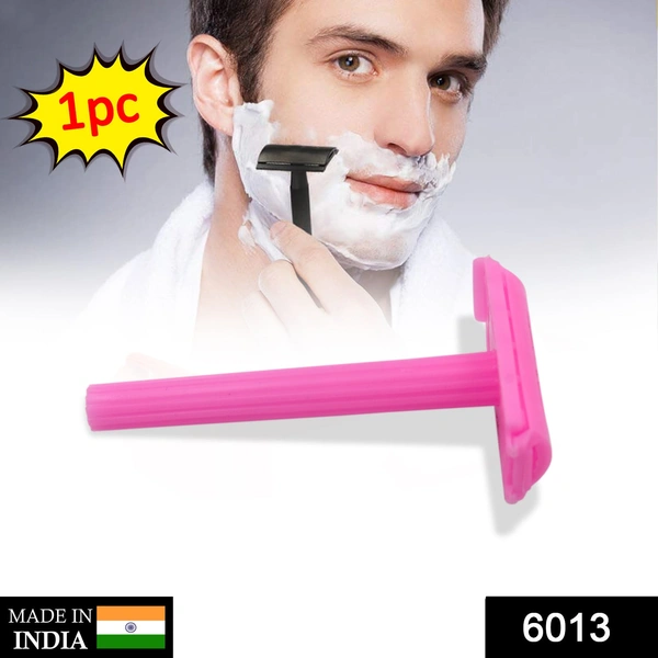 Shubh Luxmi 6013 Shaving Razor For Men Plastic Grip Handle - multi coloured, 40