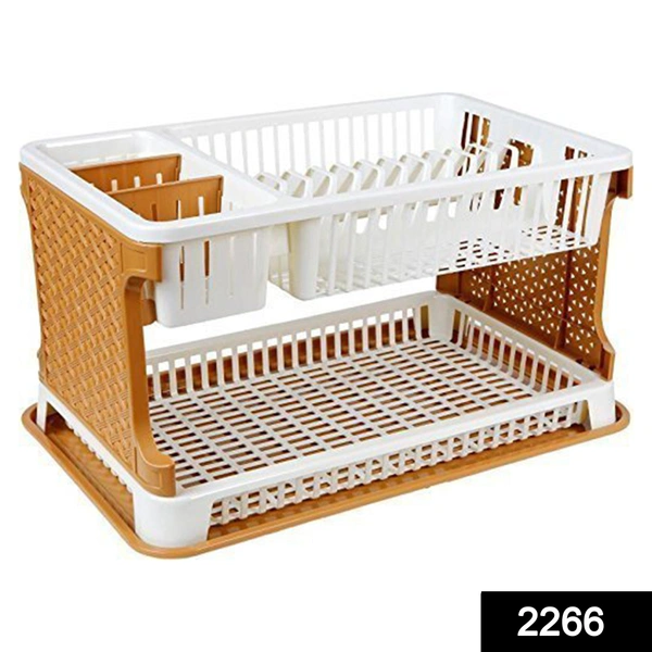 Shubh Luxmi 2266 Multipurpose Kitchen Organizer Rack with Water Storing Tray - multi coloured, 4253