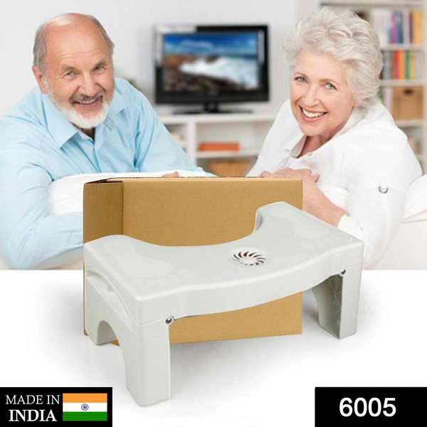 Shubh Luxmi 6005 Plastic Non-Slip Folding Toilet Squat Stool - White Color - multi coloured, 1850