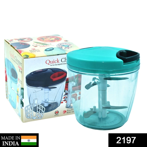 Shubh Luxmi 2197 Manual Food Chopper, Compact & Powerful Hand Held Vegetable Chopper(900ml) - multi coloured, 483