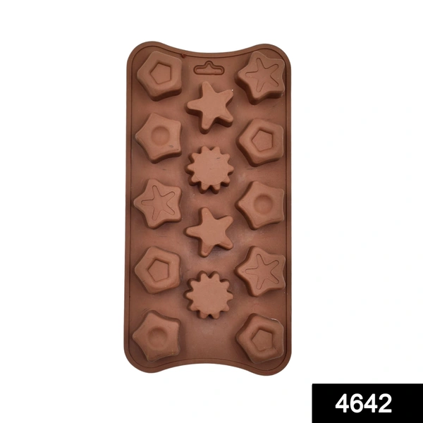 Shubh Luxmi 4642 14 Cavity Mix Shape Brown Chocolate Mold - multi coloured, 90