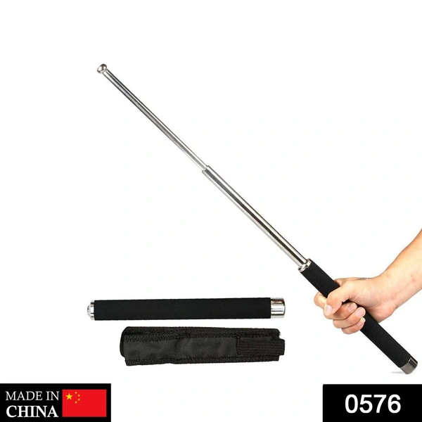 Shubh Luxmi 0576 Multi-Function Collapsible  Self Defense Stick Extended - multi coloured, 520