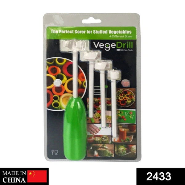Shubh Luxmi 2433 Veg Drill Vegetable Spiralizer Digging for Stuffed Vegetables - multi coloured, 355
