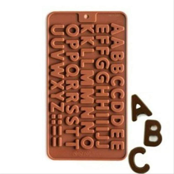 Shubh Luxmi 3308 Alphabet Birthday Silicone Chocolate Mold Candy - multi coloured, 53