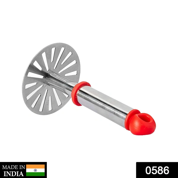 Shubh Luxmi 0586 Stainless Steel Potato Masher, PauBhaji Masher - multi coloured, 75