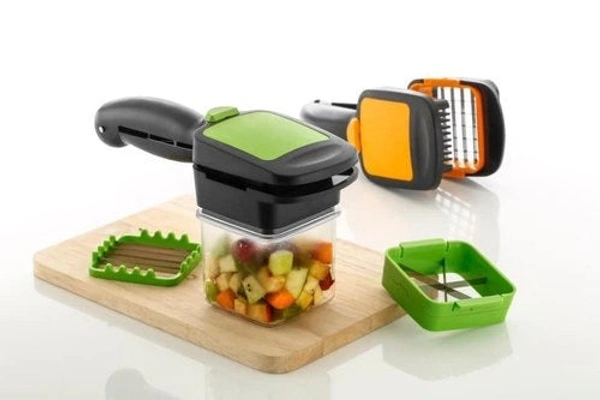 Shubh Luxmi 2152 Premium Vegetable Dicer Multi Chopper Set 5 in 1 Cutting Blades - multi coloured, 750