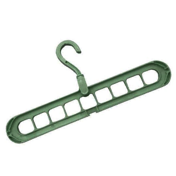 Shubh Luxmi 1553 Anti-Skid Plastic 9-Holes Magic Wardrobe Folding Hangers - multi coloured, 94