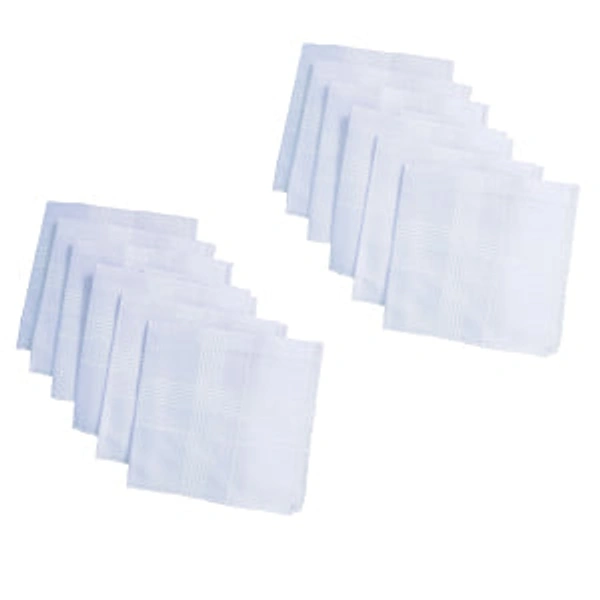 Shubh Luxmi 1537 Men's King Size Formal Handkerchiefs for Office Use - Pack of 12 - multi coloured, 336