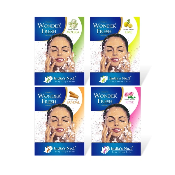 Shubh Luxmi 1311 Fresh Paper Soap Strips Traveling Hand Wash with Jasmine Fragrance (100 paper soap strips) - multi coloured, 46
