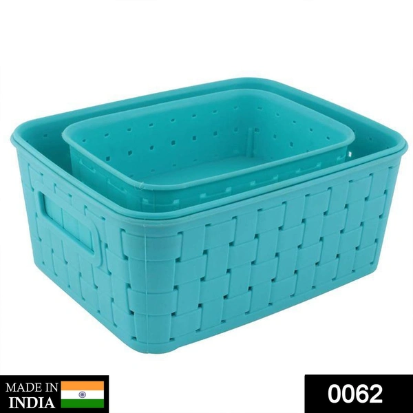 Shubh Luxmi 0062 Smart Baskets for Storage(Set of 3) - multi coloured, 1094