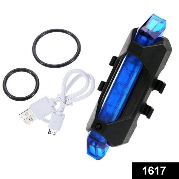 Shubh Luxmi 1617 Rechargeable Bicycle Front Waterproof LED Light (Blue) - multi coloured, 80