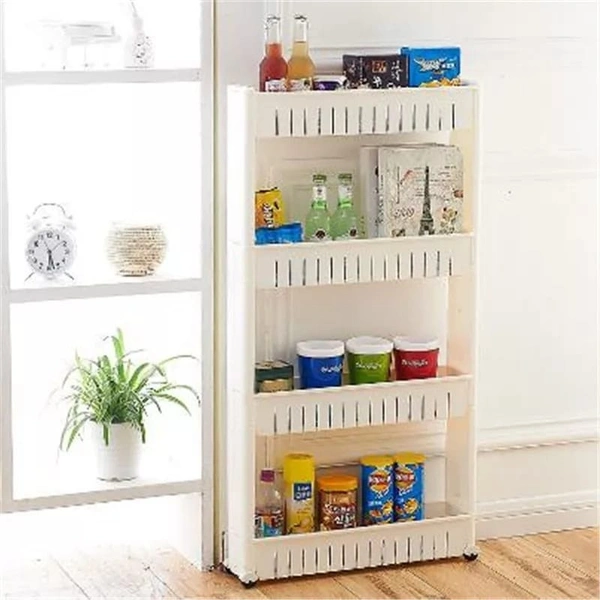 Shubh Luxmi 2120 Multipurpose 4 Layer Space Saving Storage Organizer Rack Shelf - multi coloured, 5632
