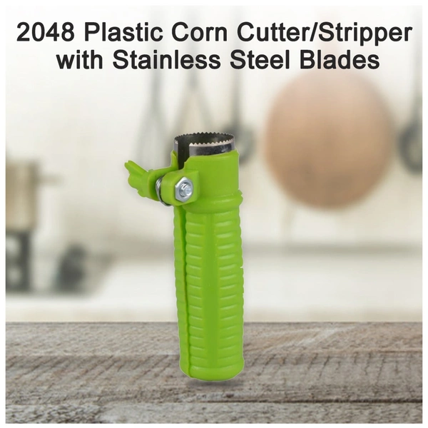 Shubh Luxmi 2048 Plastic Corn Cutter/Stripper with Stainless Steel Blades - multi coloured, 73