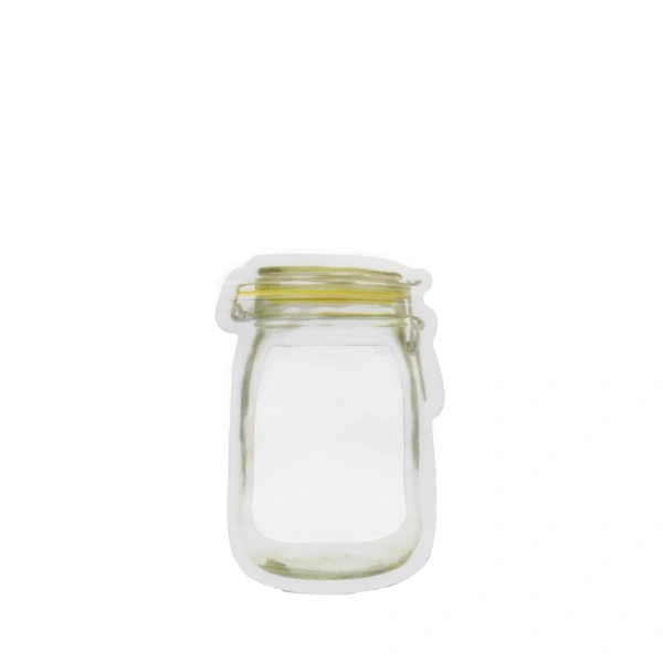 Shubh Luxmi 1073 Reusable Airtight Seal Plastic Food Storage Mason Jar Zipper (150ml) - multi coloured, 70