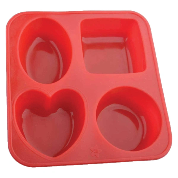 Shubh Luxmi 0773 Silicone Circle, Square, Oval and Heart Shape Soap And Mini Cake Making Mould - multi coloured, 173