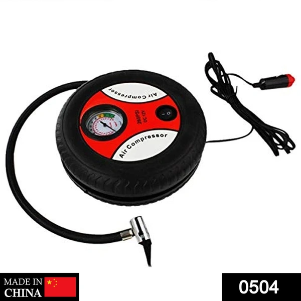 Shubh Luxmi 0504 Electric DC12V Tire Inflator Compressor Pump - multi coloured, 518