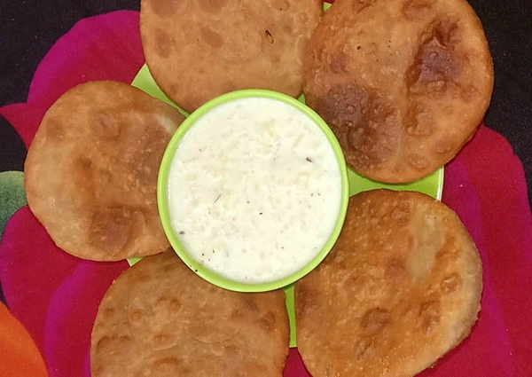 दाल पूरी 4पीस, खीर 