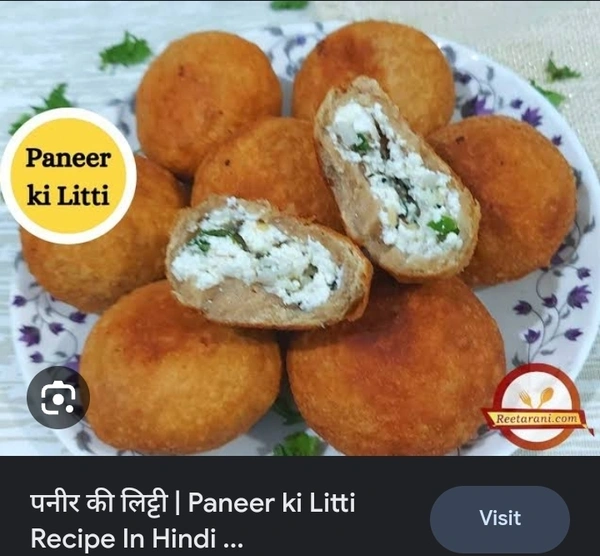 पनीर भरा लिट्टी, चोखा सलाद चटनी 