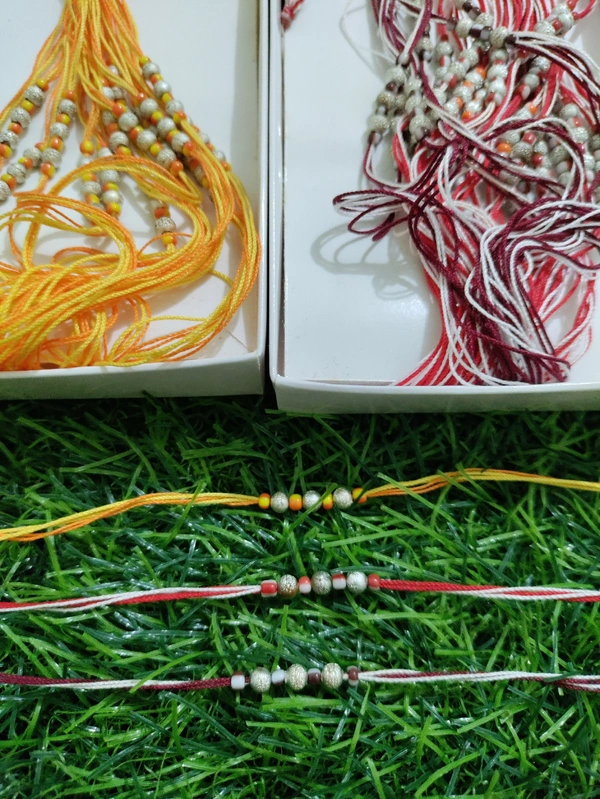 Tiny Beads Dhaga - Red, Free