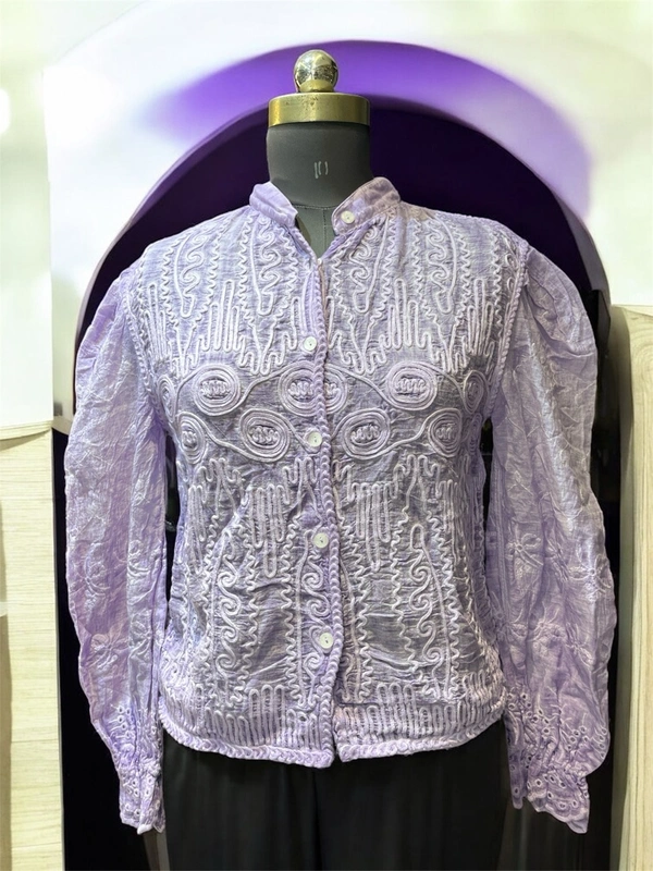 Korean Cotton   Lavender cotton top - Mauve, XL