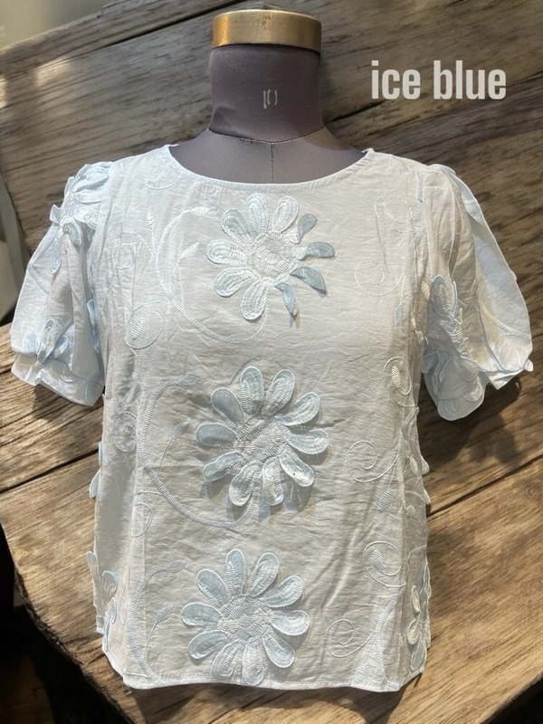 korean  sky Blue Top  - sky blue, XL