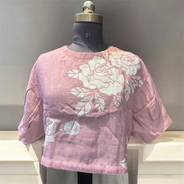 Hot 8 Pink Cotton TOP - Pink, XL
