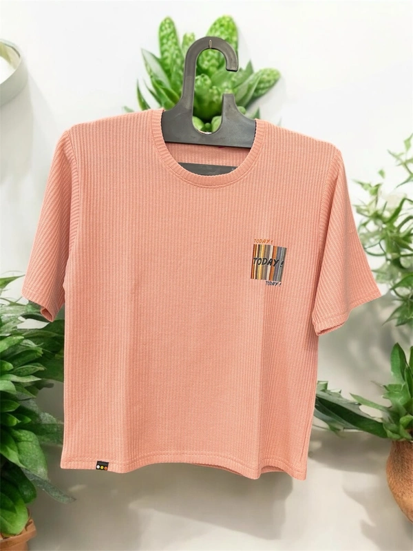 Important  Girls Tshirts  - L, Solid Pink