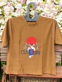 Important  Girls Tshirts  - L, Solid Pink