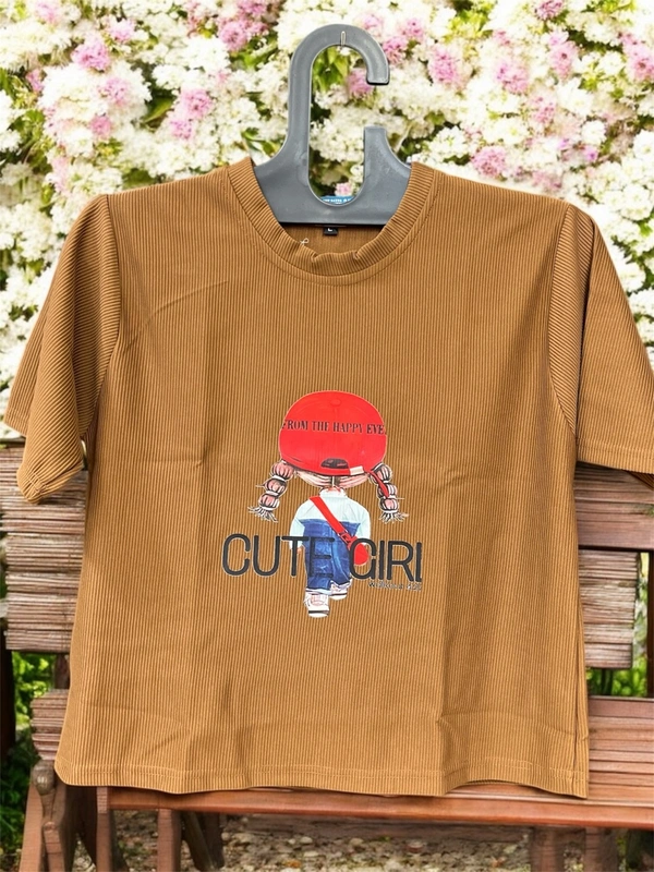 Important  Girls Tshirts  - L, Solid Pink