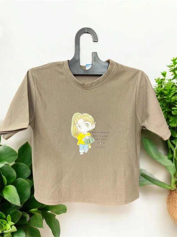 Important  Girls Tshirts  - L, Solid Pink