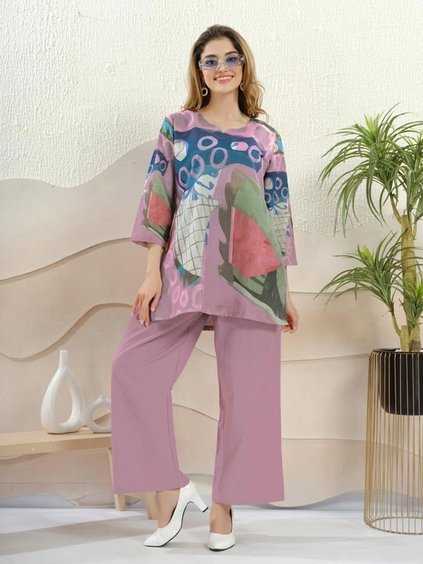 Night Floss  Premium lounge wear - Pink, XXL