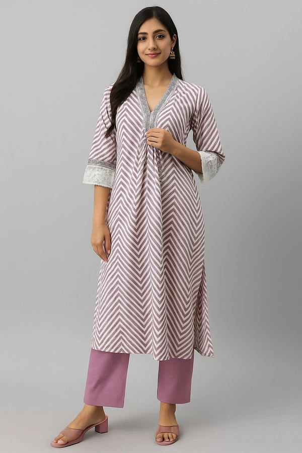 Raspberry   Primium cotton suit set - Lavender, XXL