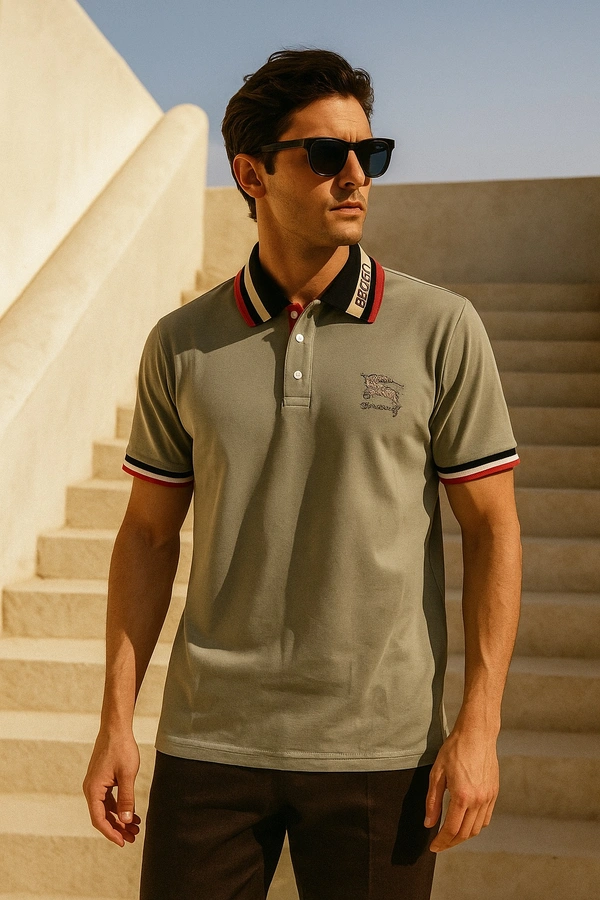 Burberry Tshirts Korean  - Olive, L
