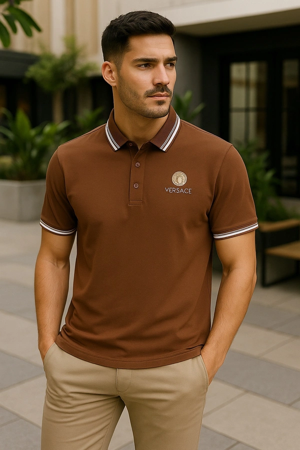Versace T Shirt  - brown, L