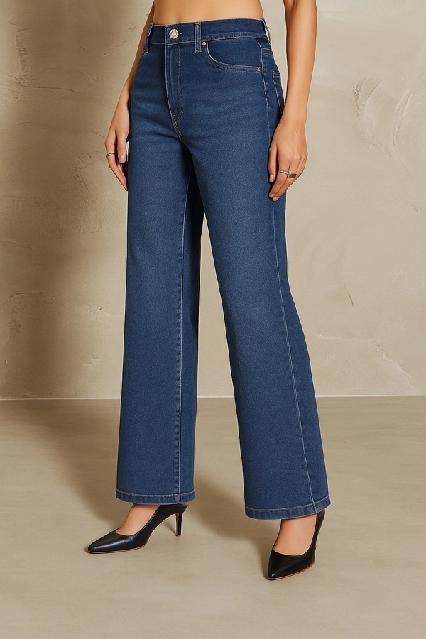 Tayla Blue Wide-Leg Denim Jeans - Tint blue, 34