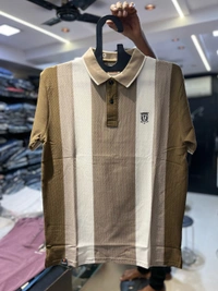 Stride Royal Stripe Polo – Olive Edition - Barley Corn, XL