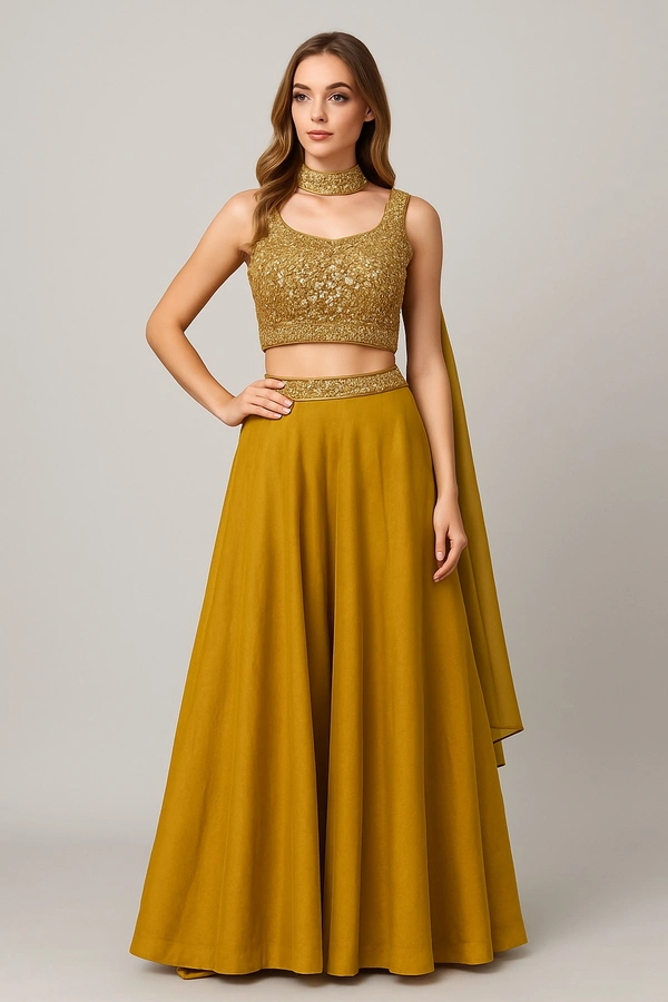 SHIVALI Elegant Threadwork Sharara Set - Tangerine, XL