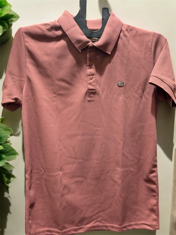 Imported Dusty Rose Premium Polo T-Shirt - Solid Pink, M