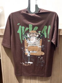 Imported Chill Monkey Brown Oversized Tee - Morocco Brown, L