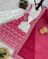 Raspberry  Royal Ruby Chinon Silk Palazzo Set  - Jazzberry Jam, M