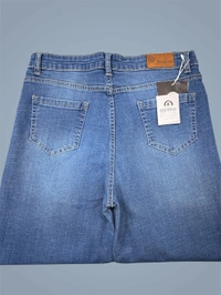 Elegant Trendy Stone Wash Wide Leg Jeans for Women - Stone, 34