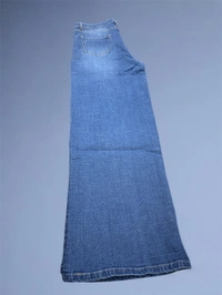 Elegant Trendy Stone Wash Wide Leg Jeans for Women - Stone, 34