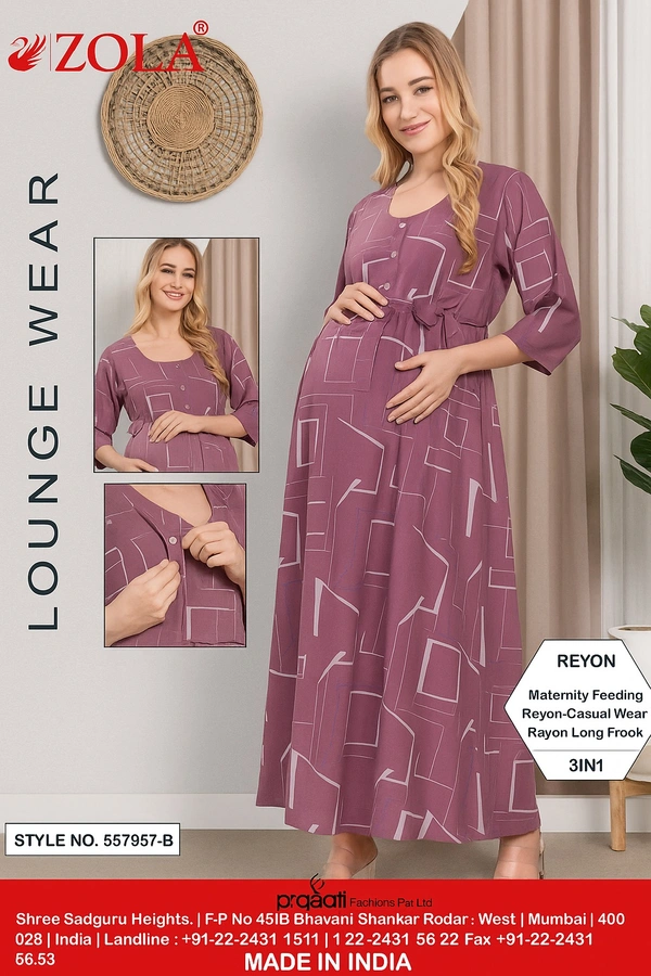 Zola “Zola Comfort Fit Maternity & Feeding Maxi Dress” - L, indigo blue