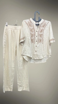 Me Billa Ivory Grace Embroidery Cord-set - XXL, Ivory